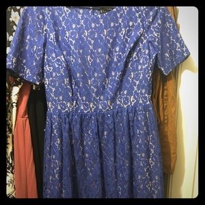 Blue lace dress